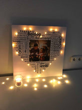 Load image into Gallery viewer, Karácsonyi szöveges vászonkép  LED világítással
