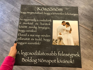 Nőnapi Szöveges vászonkép a Feleségednek