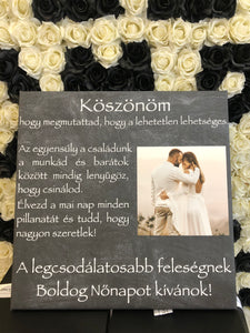 Nőnapi Szöveges vászonkép a Feleségednek